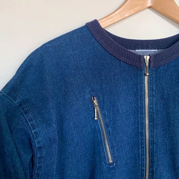 Lightweight Drop Shoulder Stretch Denim Jacket - Picture 2 of 4